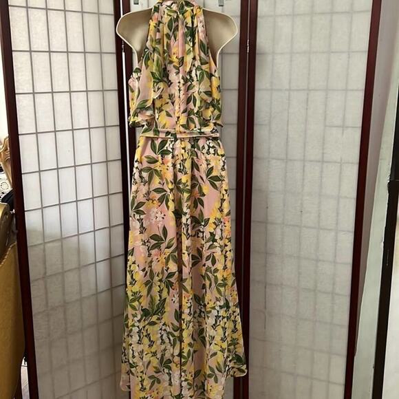 NWOT ELIZA J FLORAL PRINT CHIFFON HIGH LOW DETAILS DRESS SIZE 6 - Picture 5 of 6